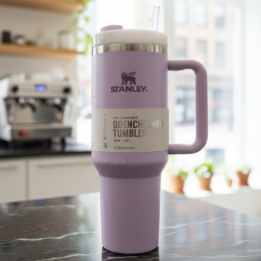 Stanley 40 Oz | (1200ML) Stainless Steel Vacuum Insulated Tumbler With Straw Leak Proof Quencher Cup For Hot And Cold Beverages - With Box | Black - Image 6