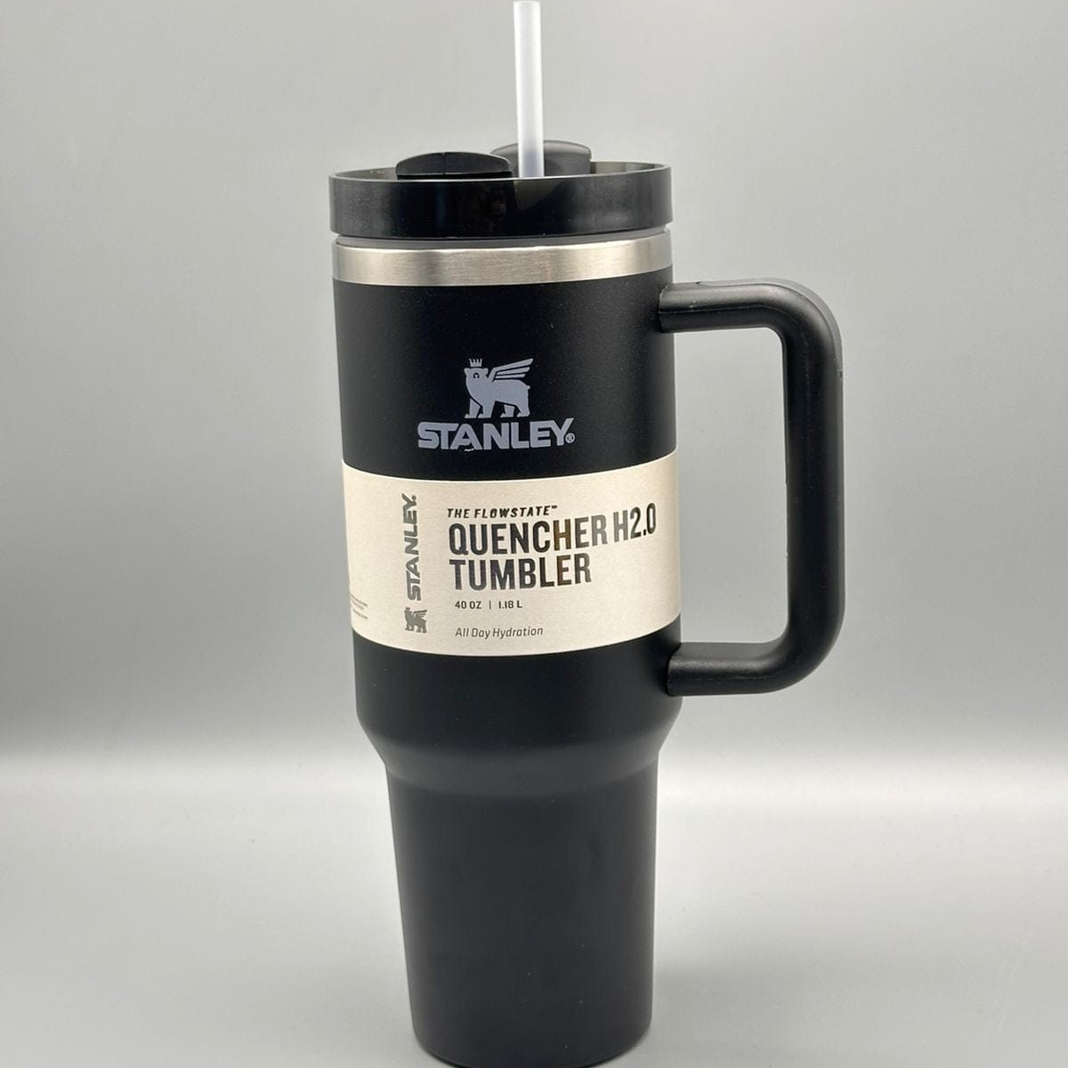Stanley 40 Oz | (1200ML) Stainless Steel Vacuum Insulated Tumbler With Straw Leak Proof Quencher Cup For Hot And Cold Beverages - With Box | Black - Image 4