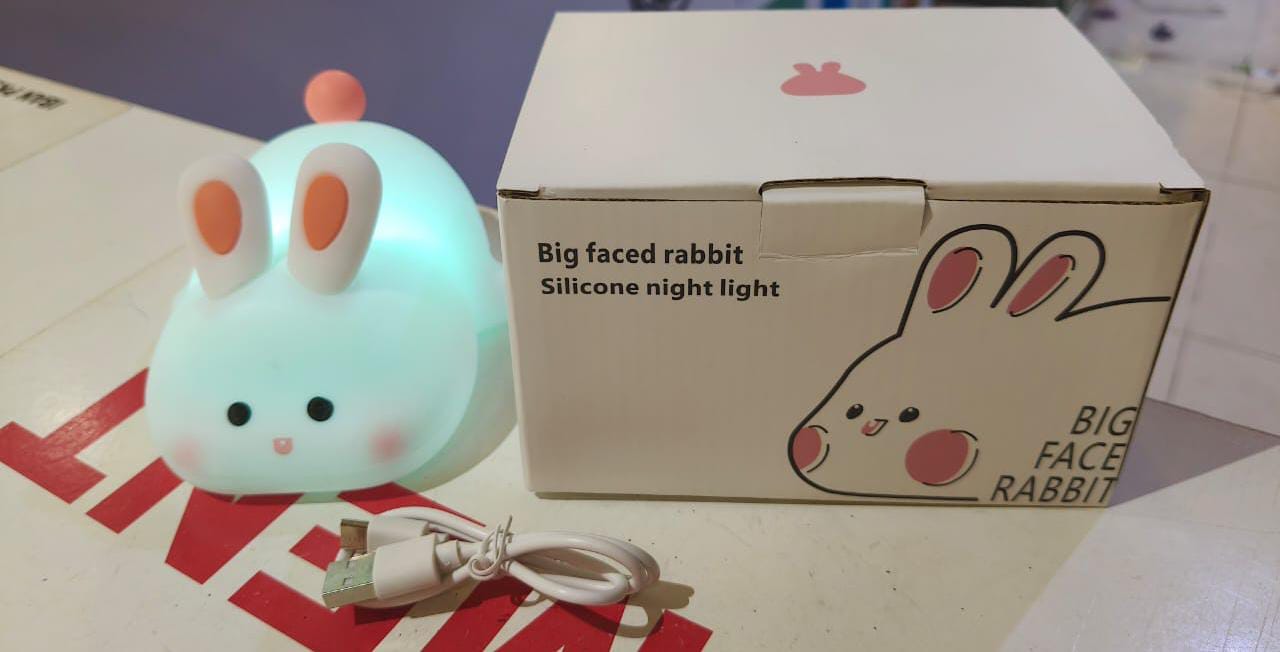 Cute Rabbit Silicone Lamp – Soft Touch Night Light for Kids & Home Decor - Image 5