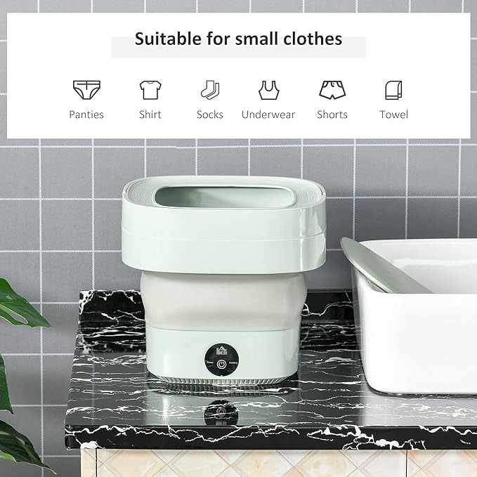 Foldable Mini Washing Machine – Portable Collapsible Washer for Travel, Dorm, Baby Clothes | Random Color | 11 Litre - Image 6