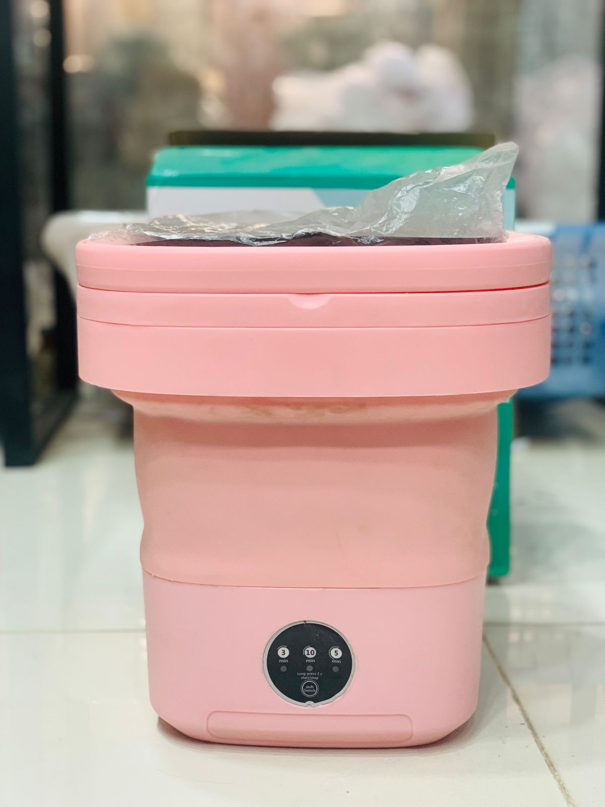 Foldable Mini Washing Machine – Portable Collapsible Washer for Travel, Dorm, Baby Clothes | Random Color | 11 Litre - Image 3