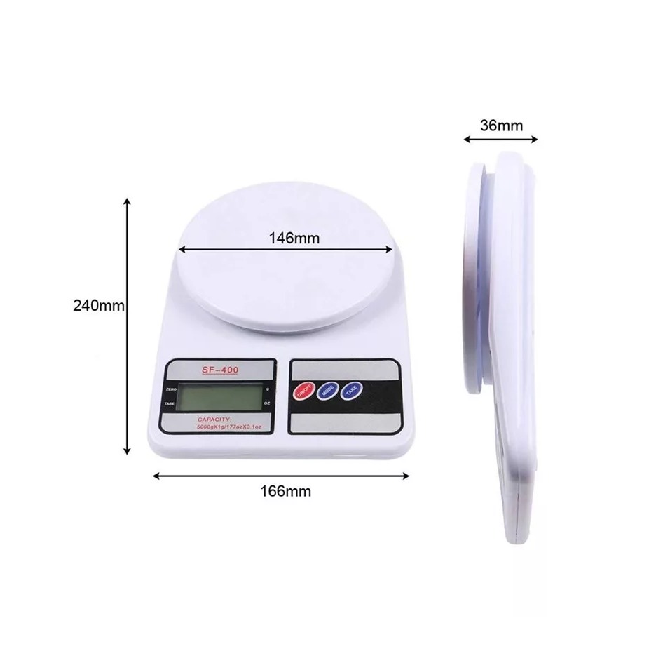 Kitchen Scale SF-400 Digital Electronic Weight Machine with Cell – Food & Grocery Measuring Scale upto 10 KG - Image 2