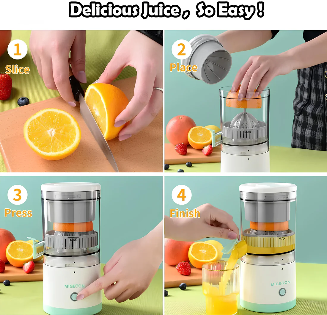 Portable USB Rechargeable Citrus Juicer – Automatic Wireless Orange Juicer Extractor - Image 5