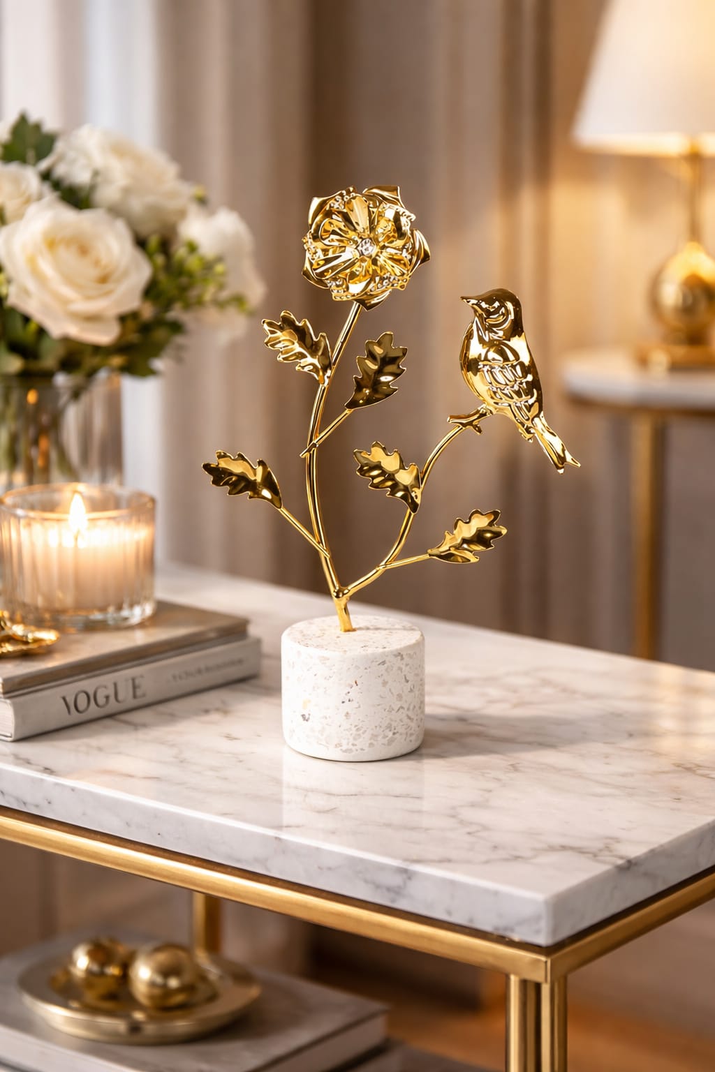Decorative Showpiece KD-8213 – Elegant Home & Office Decoration Piece (Size 13.5x4.6x19.8cm) - Image 2