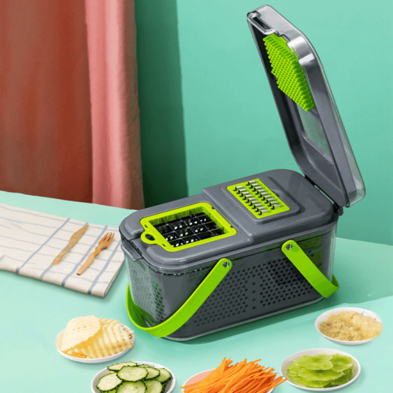 22 In 1 Vegetable Cutter With Stainless Steel Blades And Interchangeable Accessories Multipurpose Kitchen Slicer Tool - Image 3