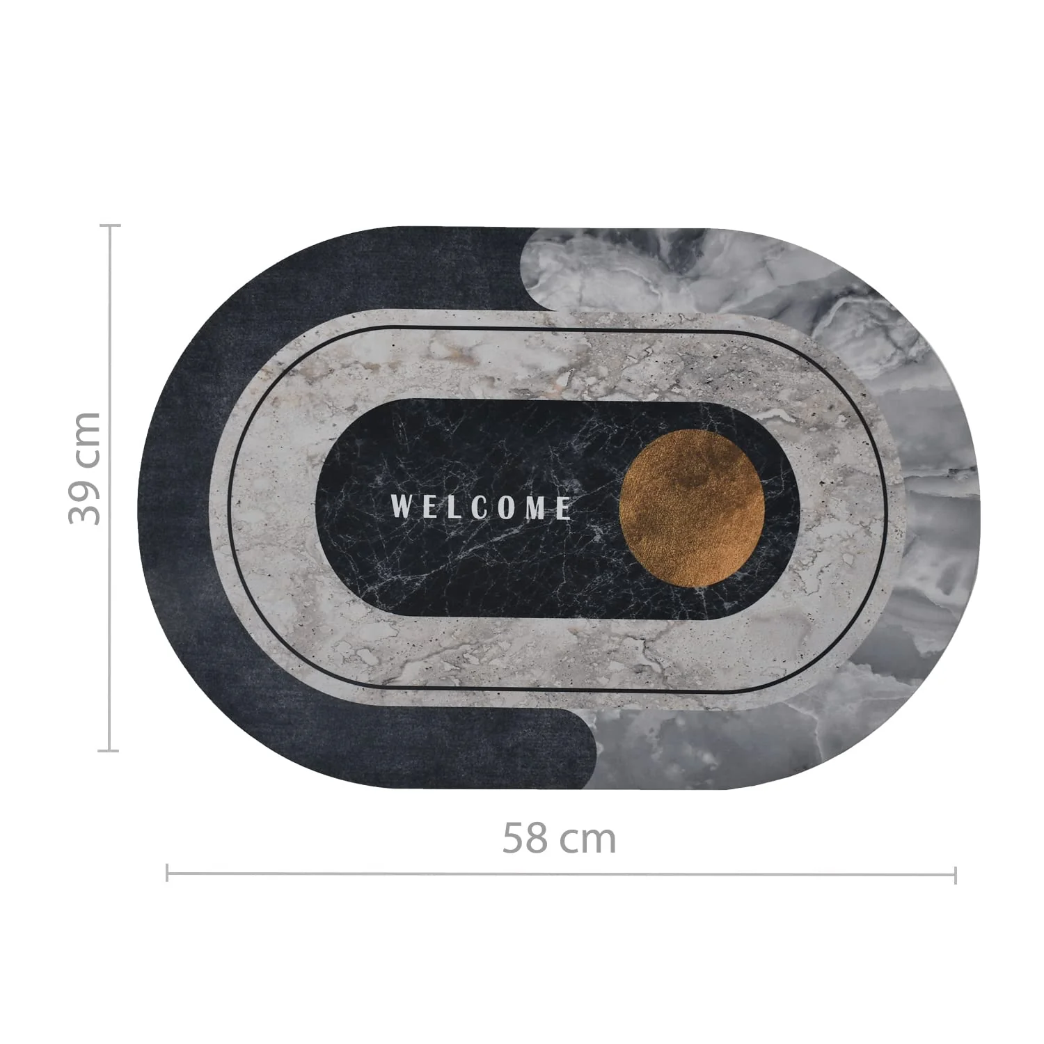 Bath Mat Super Absorbent Quick Drying Bathroom Rugs Non Slip Kitchen Entrance Doormat Modern Napa Skin Floor Mats Home Decor (only round shape) (random colors)