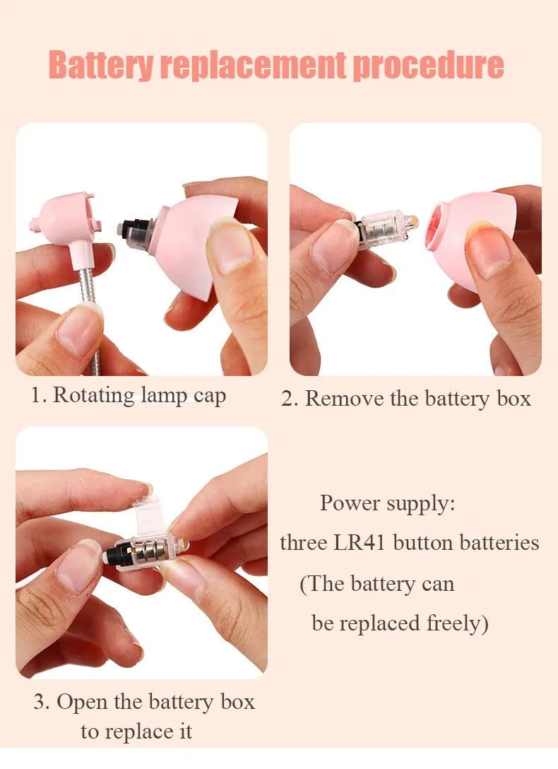 1Pc Mini Led Clamp Reading Lamp Night Lights (Random color) - Image 4