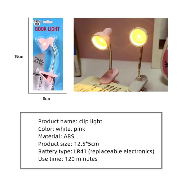 1Pc Mini Led Clamp Reading Lamp Night Lights (Random color) - Image 8