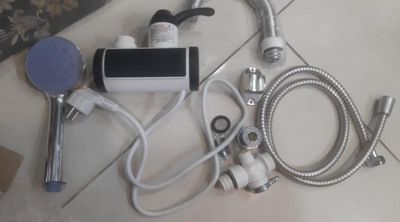 (with shower) Electric Hot Water Heater Faucet Kitchen Instant Heating Tap Water - Image 5