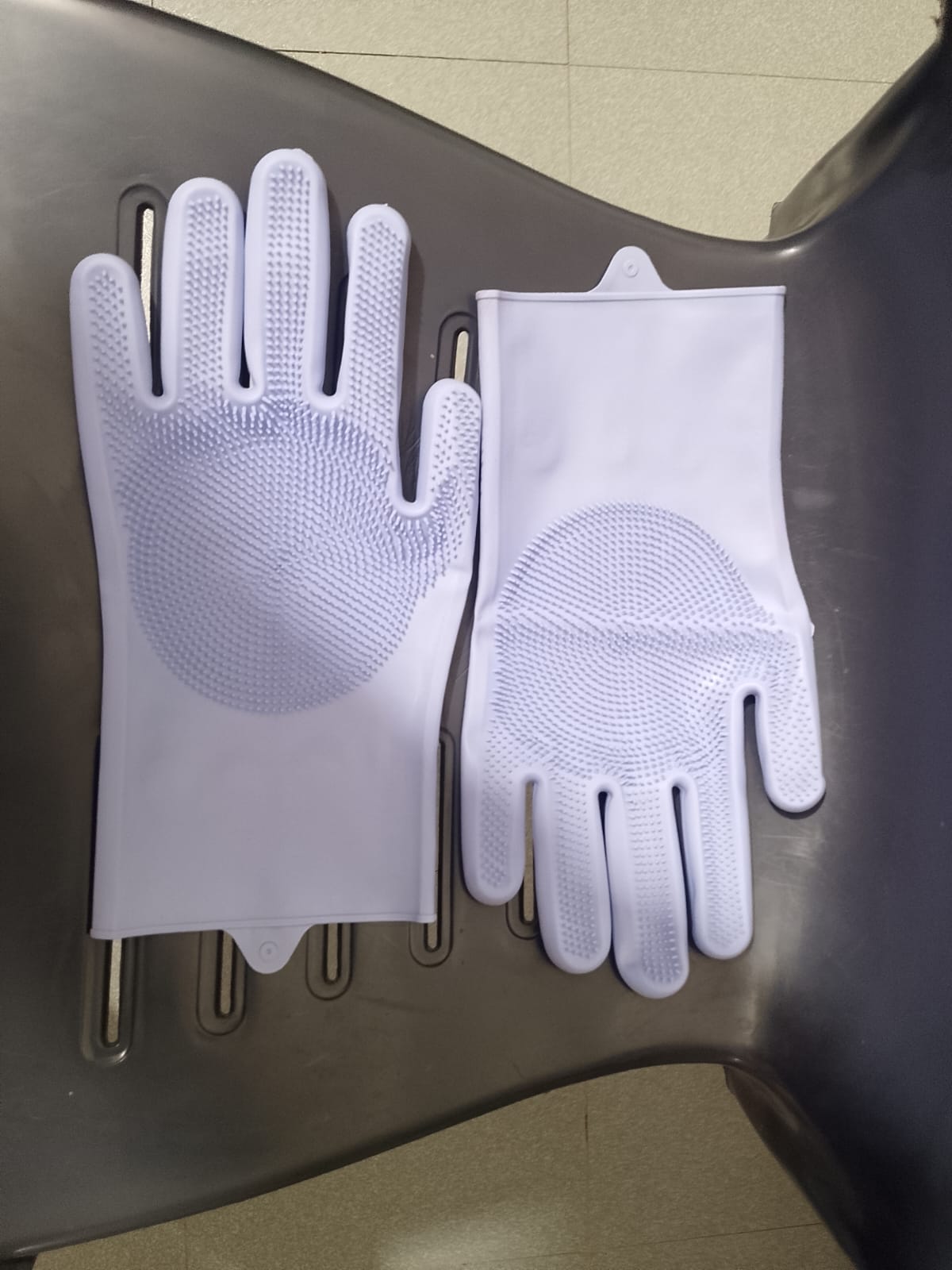 Silicone Dishwashing & Cleaning Pair Gloves – Reusable Heat Resistant Scrubber Gloves for Kitchen, Bathroom & Household Cleaning | Random Color - Image 5