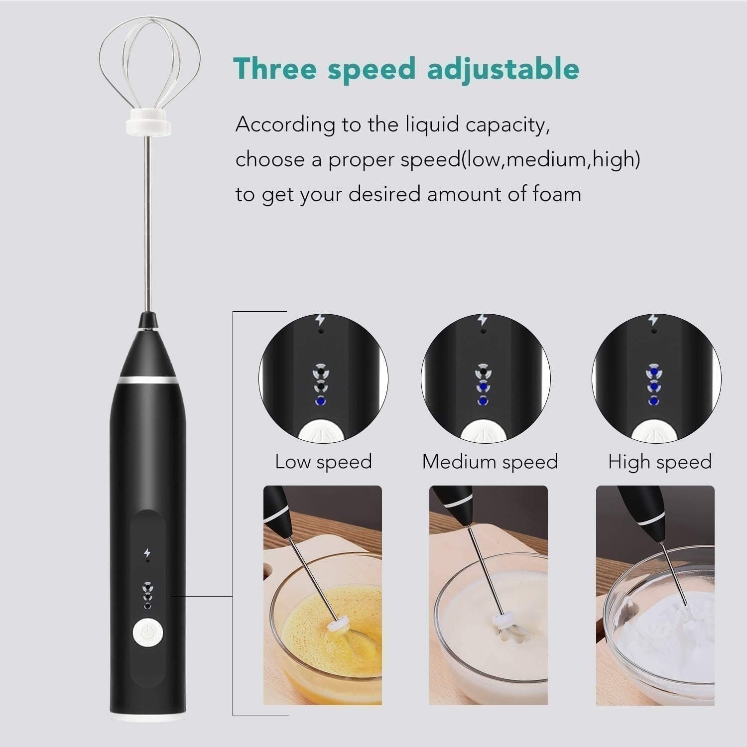 2-in-1 Rechargeable Coffee Beater & Electric Milk Frother – Smooth Mixing, Compact & Easy to Use - Image 3