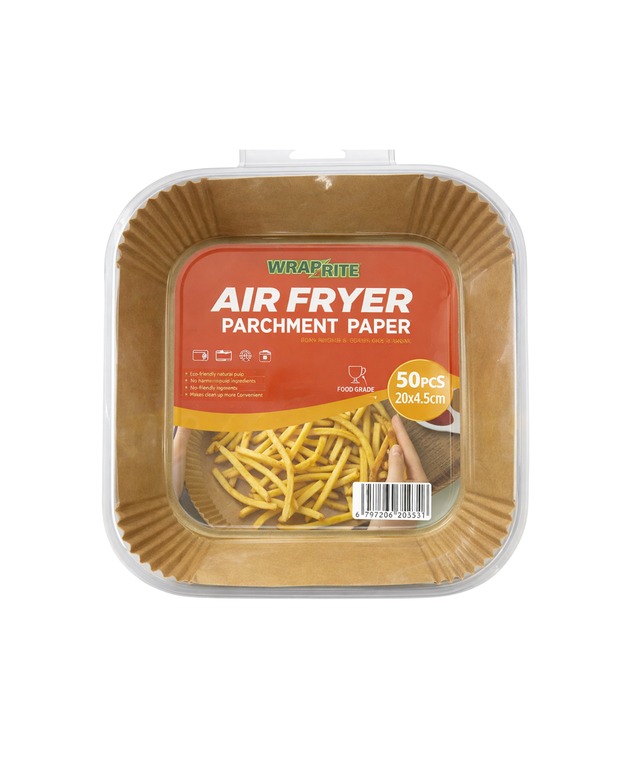 WRAPRITE AIR FRYER LINE SQUARE SHAPE 20CM X 50 SHEETS