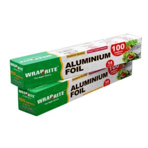 WRAPRITE ALUMINIUM FOIL HEAVY DUTY 45CM X 14 MICRONS X 100 METERS