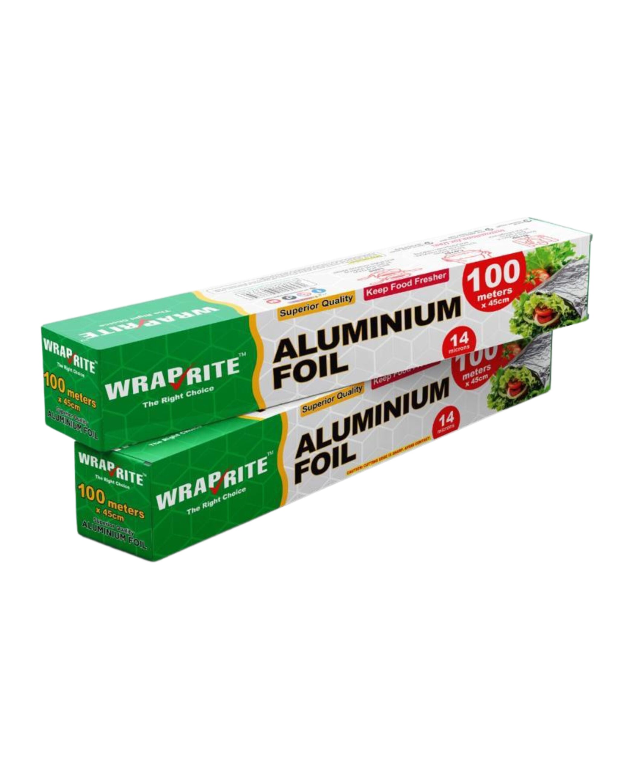 WRAPRITE ALUMINIUM FOIL HEAVY DUTY 45CM X 14 MICRONS X 100 METERS